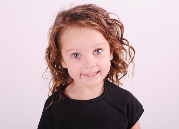 Little girl with curly hair