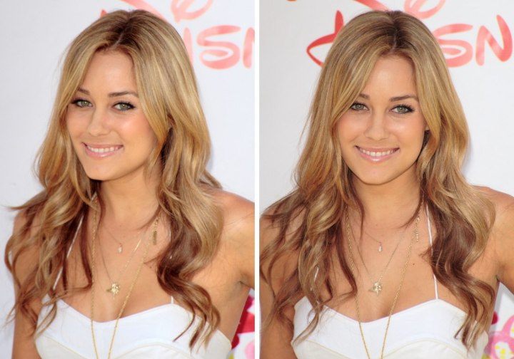Lauren Conrad hairstyle and ombre hair color