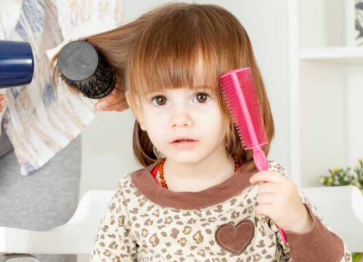 Little girl and hair styling