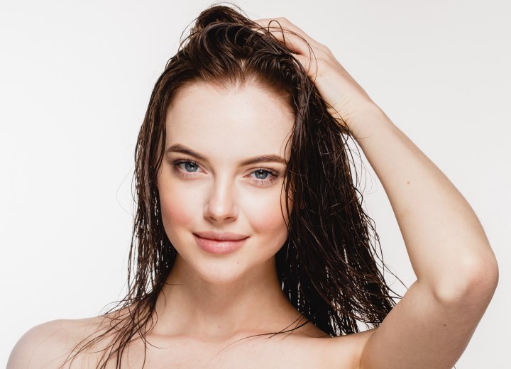 Girl with wet hair