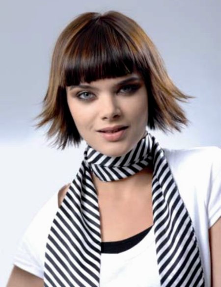 Chunky Razor-cut Hairstyle. Essanelle Hair Group. chunky ends hairstyle