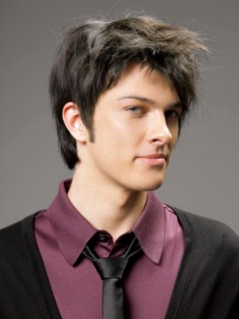 male hairstyles short. Picture of male short hairstyle with covered ears