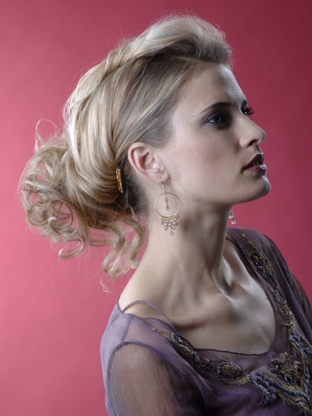 Easy festive hairstyle with a bun - Updo