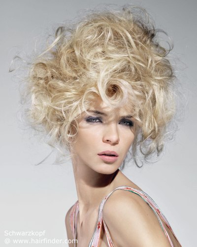 New Romance - Hairstyle 1. Schwarzkopf Professional. blonde hair styled up