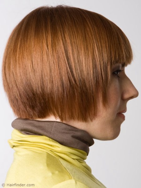 Side view of a short bob with tapering and softness