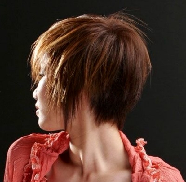 Exciting Short Hairstyle. hairstyle with clipped up back