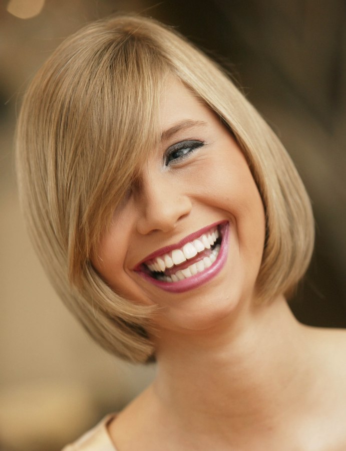 ... related posts short hairstyles modified bob with a long fringe bob