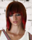 Tapered haircut with a daring hair color combination