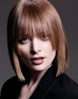 mid-length blunt haircut