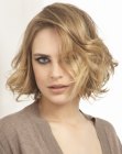 hair curled with tongs