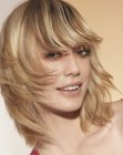 destructured bob with natural styling