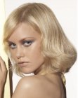 medium long hairstyle for blonde hair