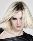 hair styled outwards