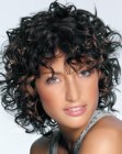 layered curly hair