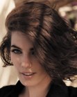 hair swept to one side