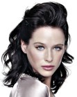 hairstyle with the bangs pinned to the back