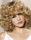 medium hairstyle with curls