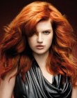 long copper colored hair
