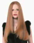Sleek long hair with extensions and soft edges