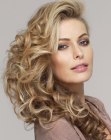 curled long hair