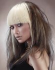 teased long hair