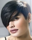 pixie cut that exposes the ear