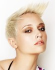 short blonde pixie with height