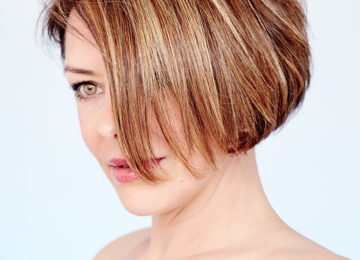 Short hair with highlights