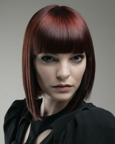 Previous Style hair with a red hue 