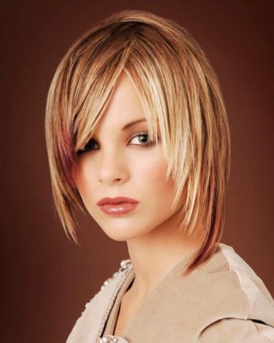 Sexy Female With Blonde Asymmetrical Short Hair Styles Fashions Gallery  Pictures