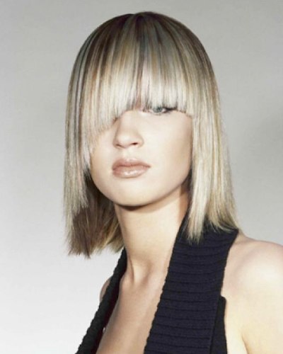 long bob hairstyles pictures. Photo of long bob and bangs