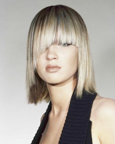 Finalist - Long Bob & Bangs Hairstyle