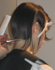 cutting the nape section of a bob