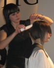 Bob cut with angled sides