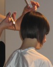 Neck section of a bob haircut