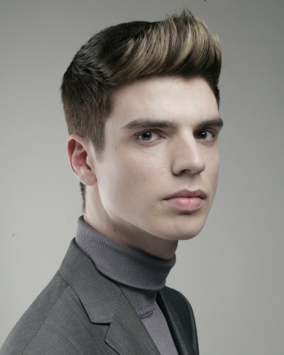 Men's haircut created with clippers