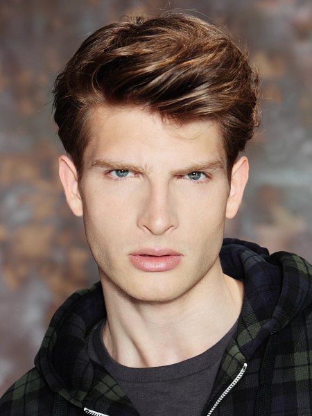 Sporty haircut and highlights for young men