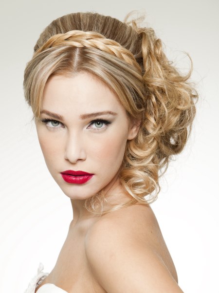 Blonde updo for a princess look