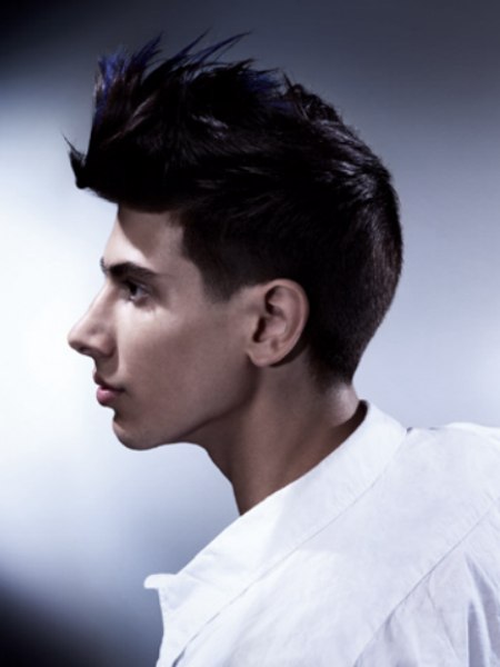 Modern men's hairstyle with a quiff