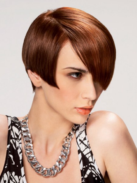 Short hairstyle with clean lines