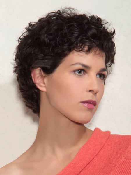 Timeless style with curls for short hair