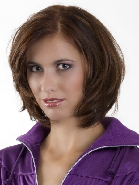 Low-maintenance neck-length haircut for active women