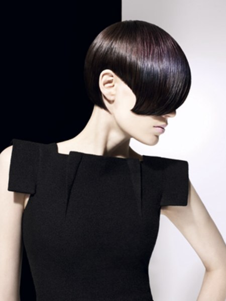 Short haircut with a sharp outline