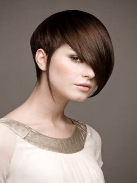 Short hairstyle with a sassy undercut