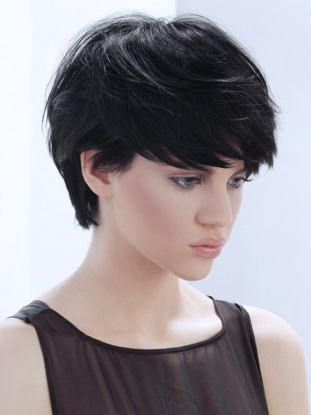 Short haircut with layers