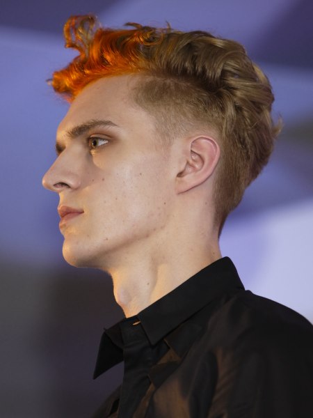 Special orange hair color for men