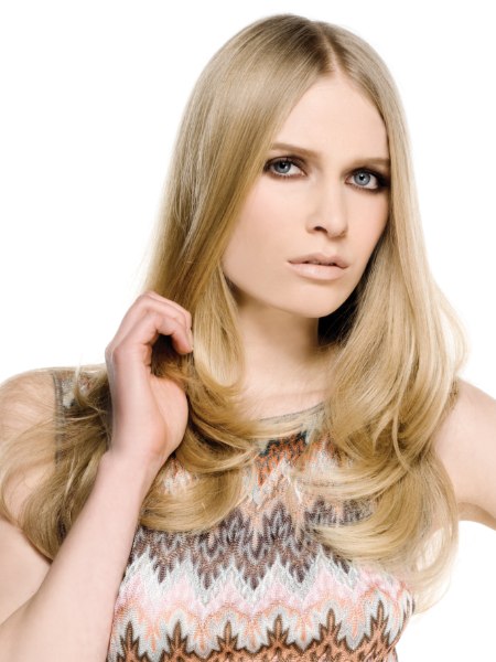 Youthful 60s inspired style for long hair