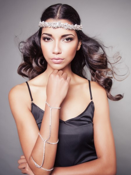 Head band with crystals