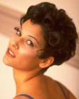 hairdo with cycloid curls
