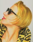 short wet look hairdo